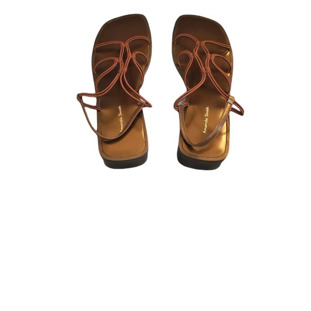 New Amanda Smith Gyro Brown Elastic Slip On Shoes SZ 8.5 M - Picture 3 of 12